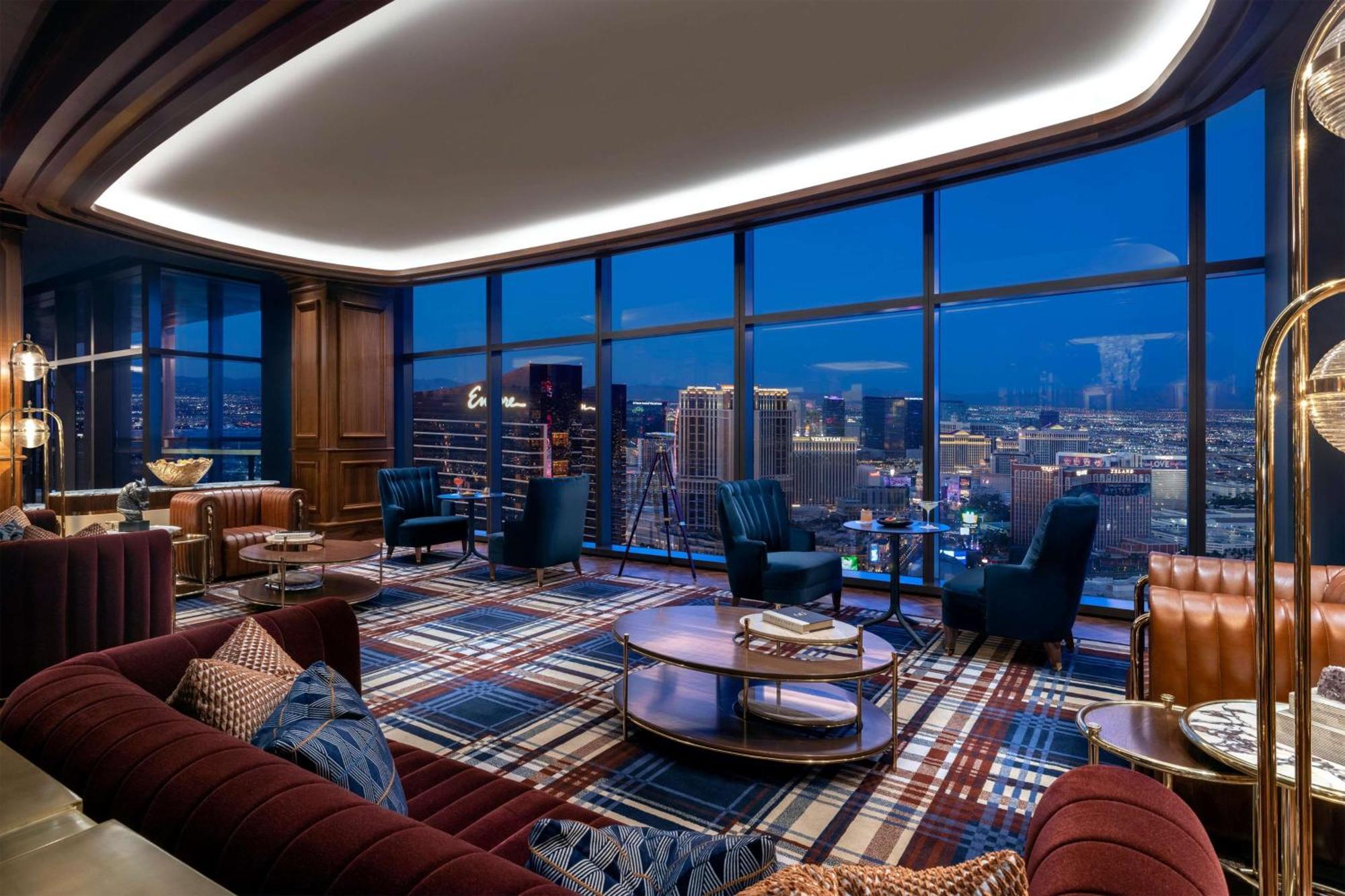 Conrad Las Vegas At Resorts World Eksteriør billede The living room of a Sky Villa
