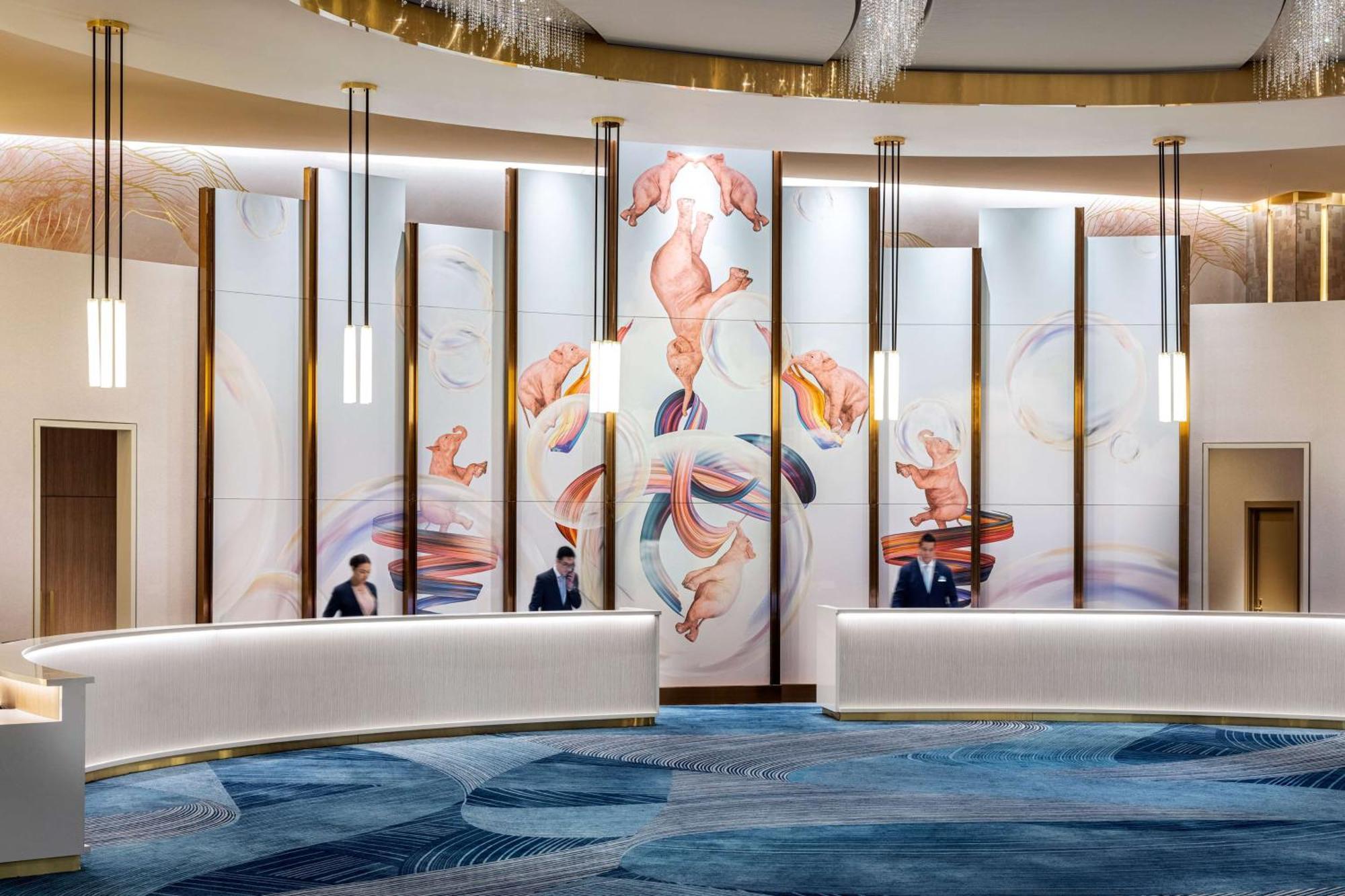 Conrad Las Vegas At Resorts World Eksteriør billede The lobby of the hotel